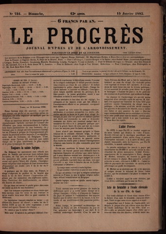 Le Progrès (1841-1914) 1882-01-15