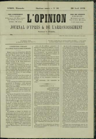 L’Opinion (1863 - 1873) 1873-04-20
