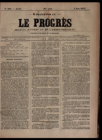 Le Progrès (1841-1914) 1877-06-07