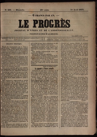 Le Progrès (1841-1914) 1877-04-01