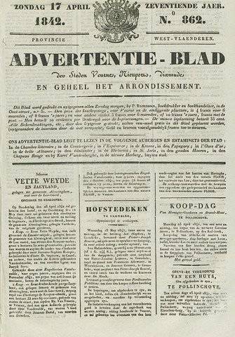 Het Advertentieblad (1825-1914) 1842-04-17