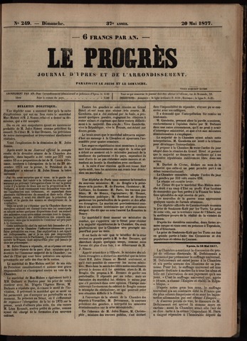 Le Progrès (1841-1914) 1877-05-20