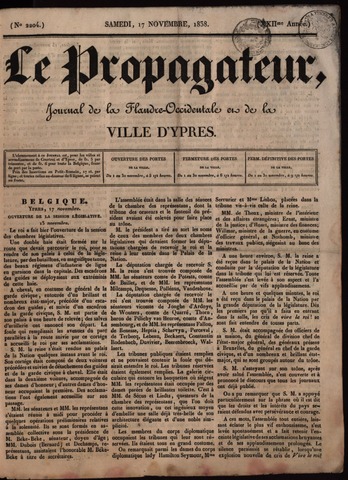 Le Propagateur (1818-1871) 1838-11-17