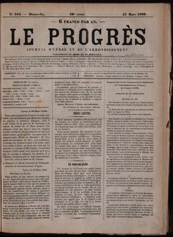 Le Progrès (1841-1914) 1880-03-21