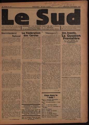 Le Sud (1934-1939) 1935-11-03