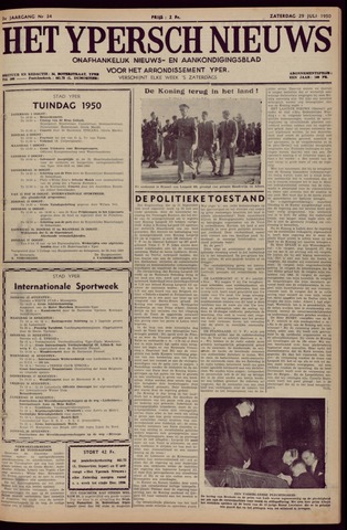 Het Ypersch nieuws (1929-1971) 1950-07-29