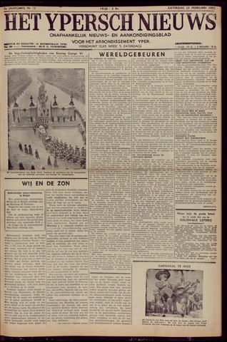 Het Ypersch nieuws (1929-1971) 1952-02-23
