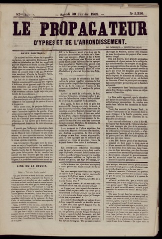 Le Propagateur (1818-1871) 1869-01-30