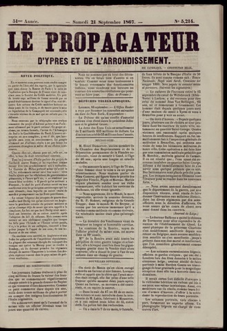 Le Propagateur (1818-1871) 1867-09-21