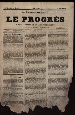 Le Progrès (1841-1914) 1874-05-07