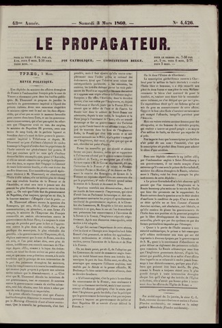Le Propagateur (1818-1871) 1860-03-03