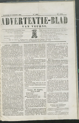 Het Advertentieblad (1825-1914) 1864-08-13