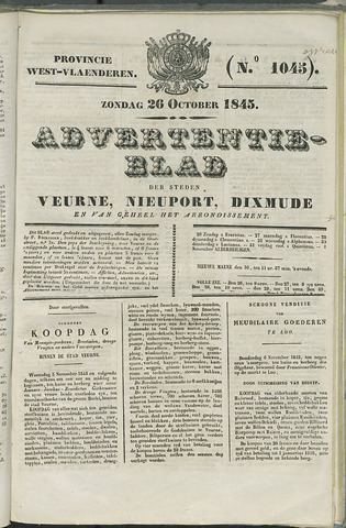 Het Advertentieblad (1825-1914) 1845-10-26