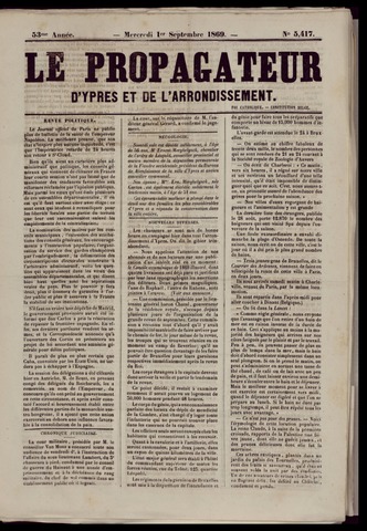 Le Propagateur (1818-1871) 1869-09-01