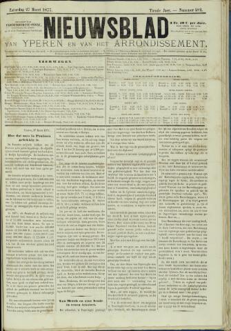 Nieuwsblad van Yperen en van het Arrondissement (1872 - 1912) 1875-03-27