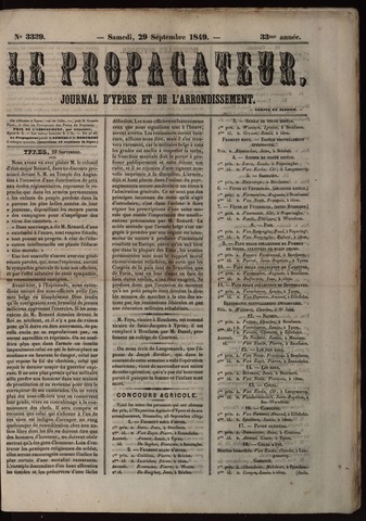 Le Propagateur (1818-1871) 1849-09-29