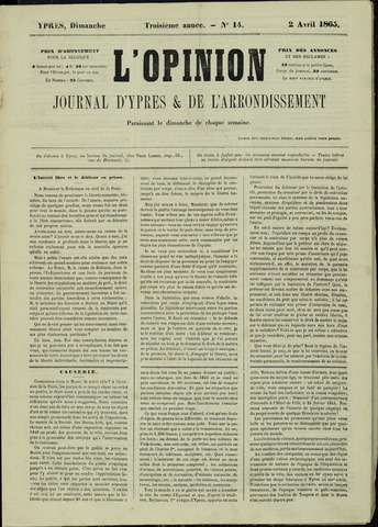 L’Opinion (1863 - 1873) 1865-04-02