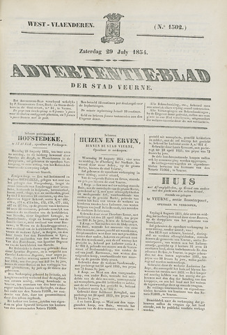 Het Advertentieblad (1825-1914) 1854-07-29
