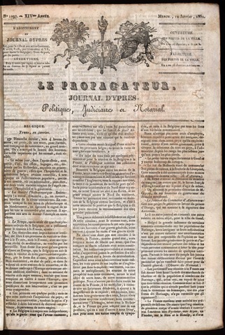 Le Propagateur (1818-1871) 1831-01-12