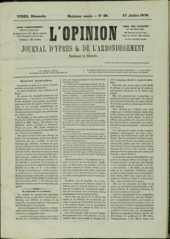 L’Opinion (1863-1873) 1870-07-17