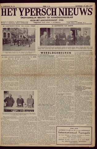 Het Ypersch nieuws (1929-1971) 1954-05-29