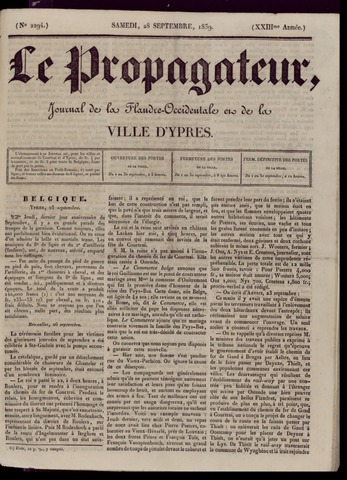 Le Propagateur (1818-1871) 1839-09-28