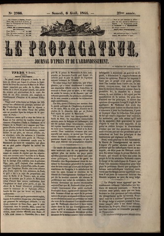 Le Propagateur (1818-1871) 1844-04-06
