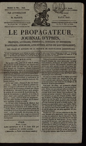 Le Propagateur (1818-1871) 1826-05-30