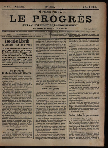 Le Progrès (1841-1914) 1896-04-05
