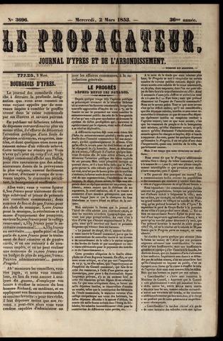 Le Propagateur (1818-1871) 1853-03-02
