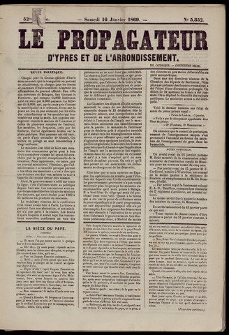 Le Propagateur (1818-1871) 1869-01-16