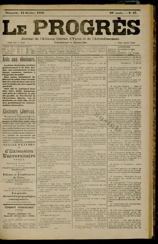 Le Progrès (1841-1914) 1909-10-24