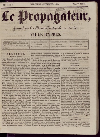Le Propagateur (1818-1871) 1839-02-06