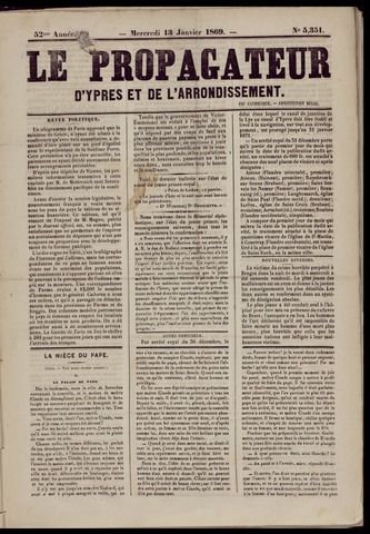 Le Propagateur (1818-1871) 1869-01-13