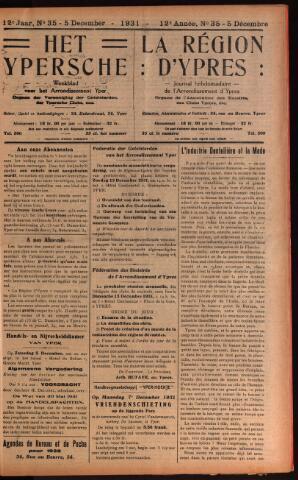 Het Ypersch nieuws (1929-1971) 1931-12-05