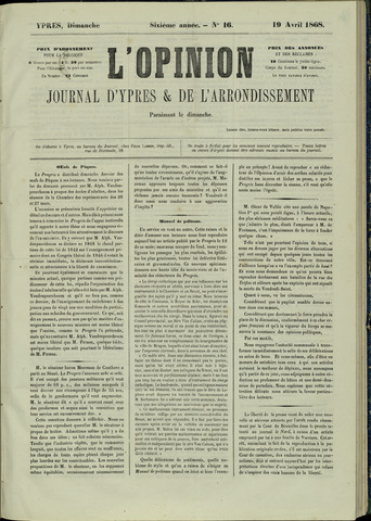 L’Opinion (1863-1873) 1868-04-19