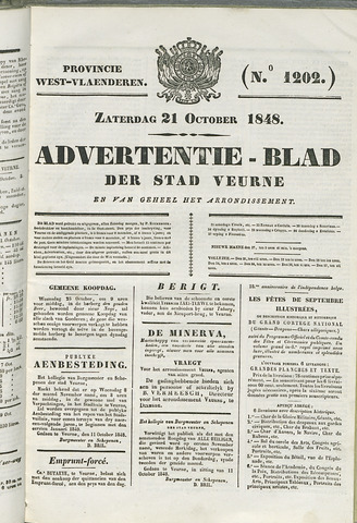 Het Advertentieblad (1825-1914) 1848-10-21