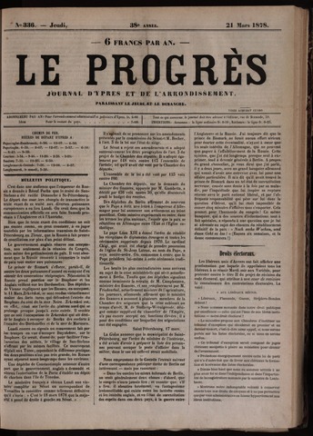 Le Progrès (1841-1914) 1878-03-21