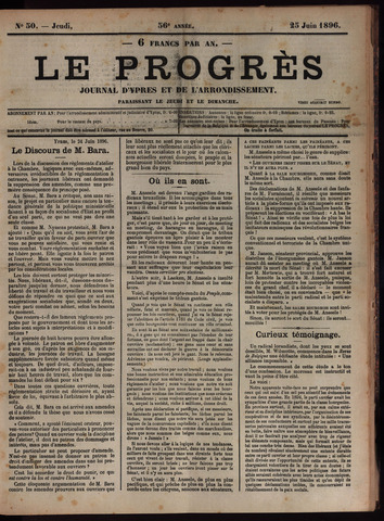 Le Progrès (1841-1914) 1896-06-25