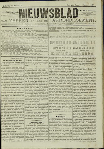 Nieuwsblad van Yperen en van het Arrondissement (1872 - 1912) 1874-05-30