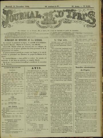 Journal d’Ypres (1874 - 1913) 1896-11-11