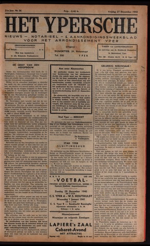 Het Ypersch nieuws (1929-1971) 1940-12-27