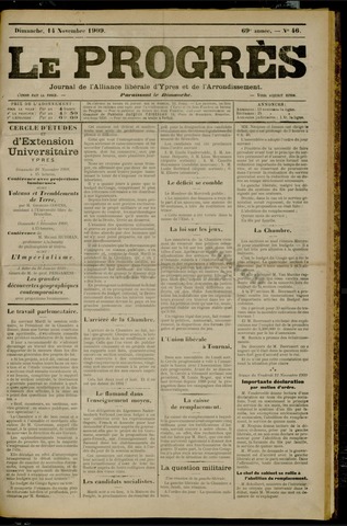 Le Progrès (1841-1914) 1909-11-14