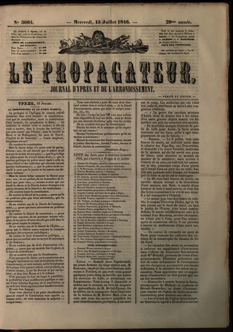Le Propagateur (1818-1871) 1846-07-15
