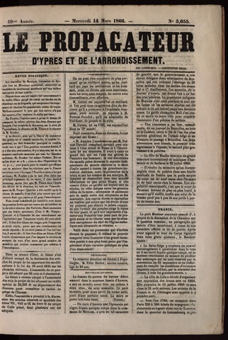 Le Propagateur (1818-1871) 1866-03-14