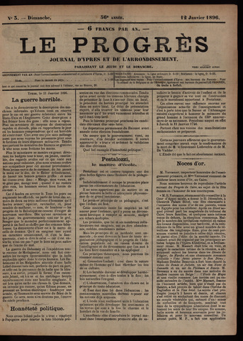 Le Progrès (1841-1914) 1896-01-12
