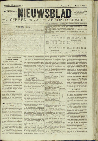 Nieuwsblad van Yperen en van het Arrondissement (1872-1912) 1874-09-26