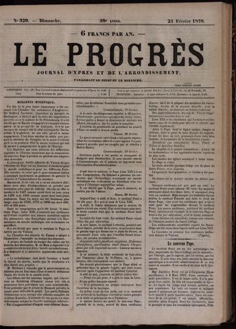 Le Progrès (1841-1914) 1878-02-24