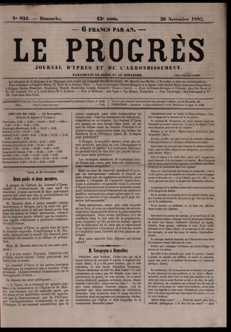 Le Progrès (1841-1914) 1882-11-26