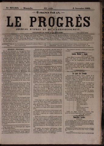 Le Progrès (1841-1914) 1882-11-05